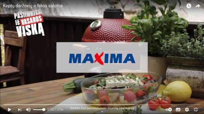 Keptų daržovių ir fetos salotos